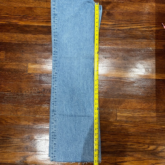 Zara Blue Straight Leg High-Rise Jeans - Picture 7 of 8